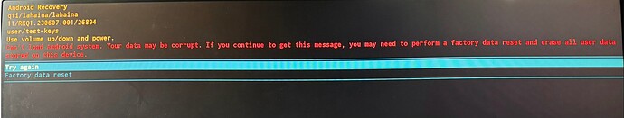 Rubik Pi Android error